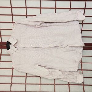 Express Red/white Modern Fit polka dot dress shirt. Size S 14-14 1/2.